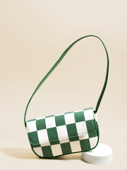 Retro Plaid Square Baguette Bag - Shah S. Sahota