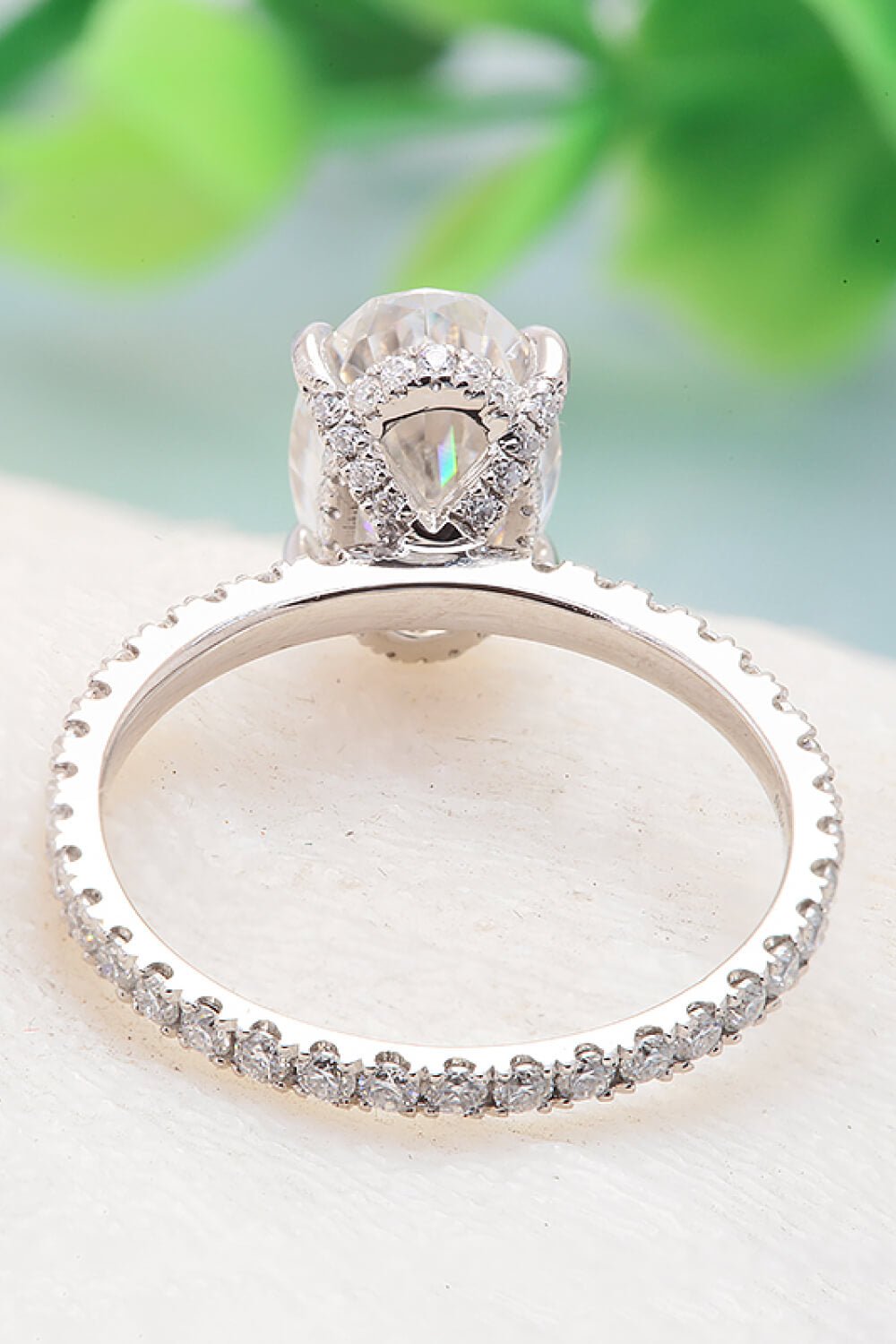 14K White Gold 2.5 Carat Moissanite 4-Prong Ring - Shah S. Sahota