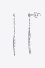 Elegant Moissanite 925 Sterling Silver Drop Earrings - Shah S. Sahota