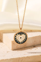 Heart Design Round Pendant Necklace - Shah S. Sahota