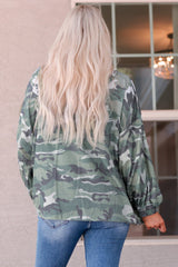 Camouflage Buttoned Dropped Shoulder Hoodie - Shah S. Sahota