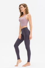 Contrast Strap Cropped Yoga Tank - Shah S. Sahota