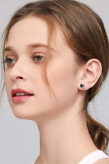 925 Sterling Silver Square Moissanite Stud Earrings - Shah S. Sahota