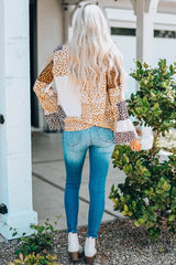 Leopard Patchwork Tied Flare Sleeve Blouse - Shah S. Sahota