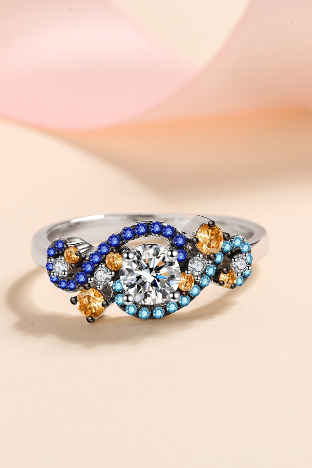 Moissanite Contrast 925 Sterling Silver Ring - Shah S. Sahota