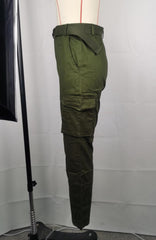 Buckle Belted Solid Cargo Pants - Shah S. Sahota