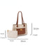 Casual Colorblock Tote Bags With Magnetic Buckle - Shah S. Sahota