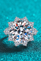 10 Carat Moissanite Flower-Shaped Ring - Shah S. Sahota