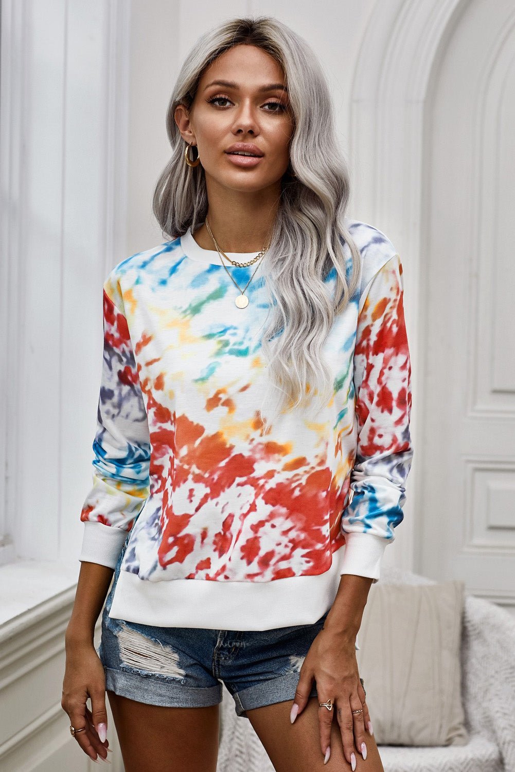 Tie-Dye High Low Sweatshirt - Shah S. Sahota