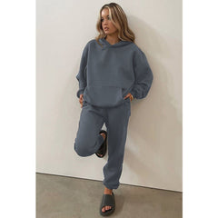 Pullover Long-Sleeved Hoodie & Tie Pocket Pants Sets - Shah S. Sahota