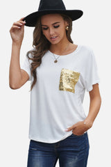 Sequin Pocket Tee - Shah S. Sahota