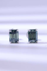 2 Carat Moissanite Stud Earrings in Green - Shah S. Sahota