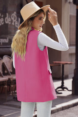 Longline Blazer Vest with Pockets - Shah S. Sahota