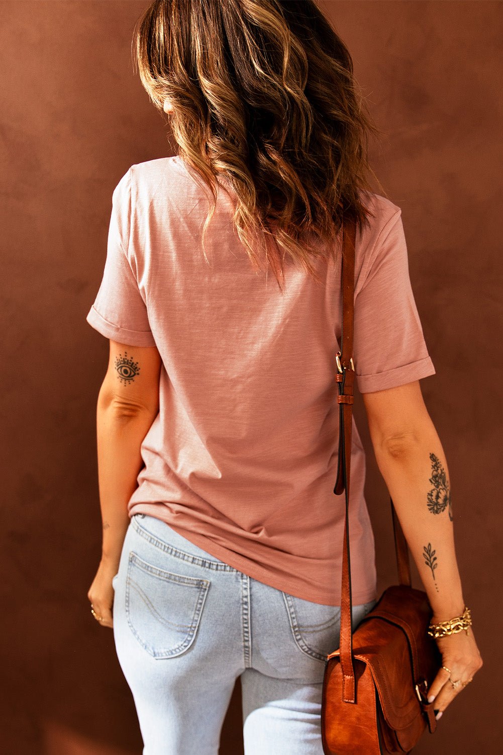 Just For You Cuffed Sleeve T-Shirt - Shah S. Sahota