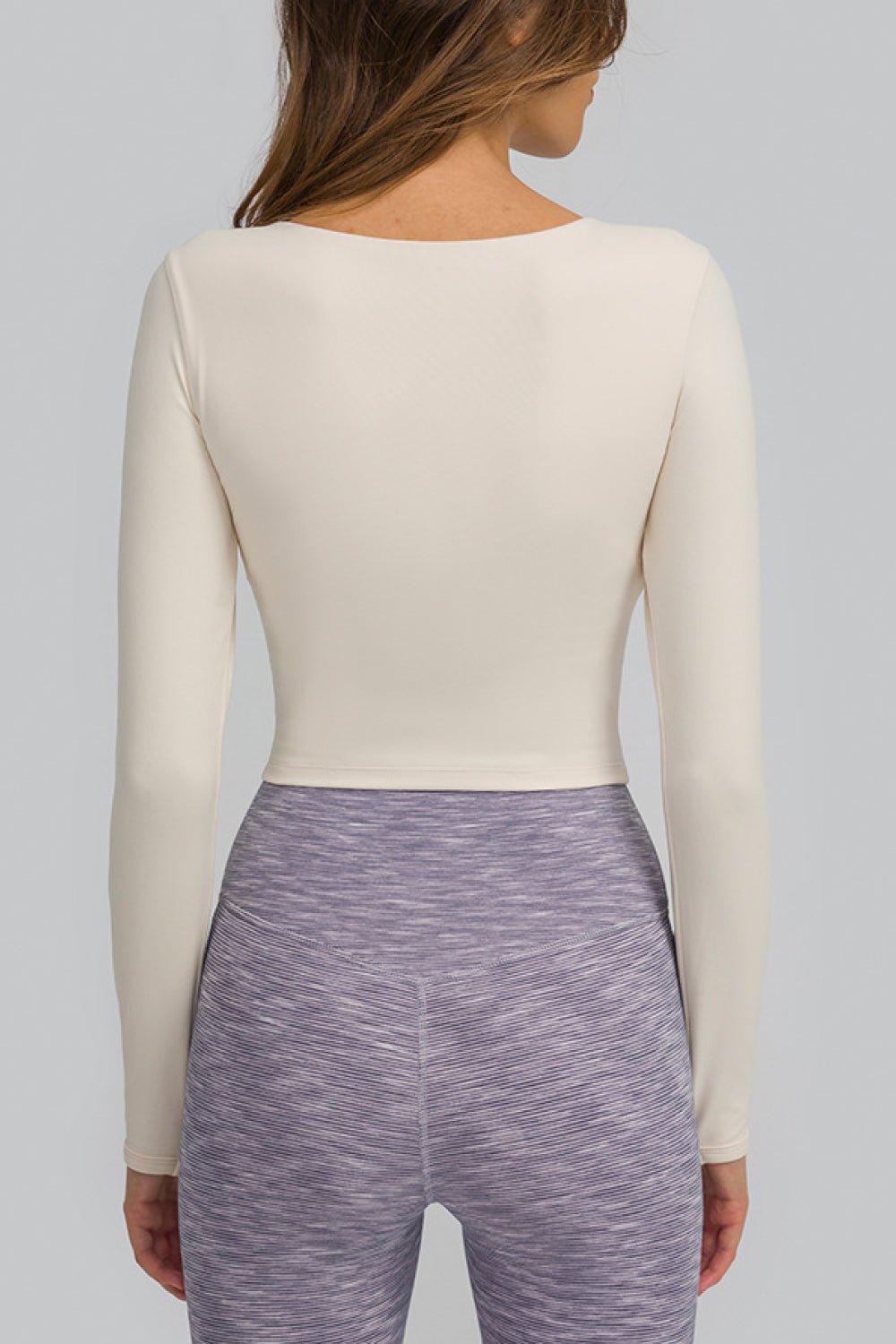 Cut Out Front Crop Yoga Tee - Shah S. Sahota