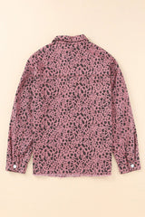 Printed Raw Hem Denim Shacket - Shah S. Sahota