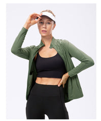 Tight Elastic Zipper Up Track Jacket With Pockets - Shah S. Sahota