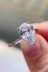 Classic Teardrop 2 Carat Moissanite Ring - Shah S. Sahota