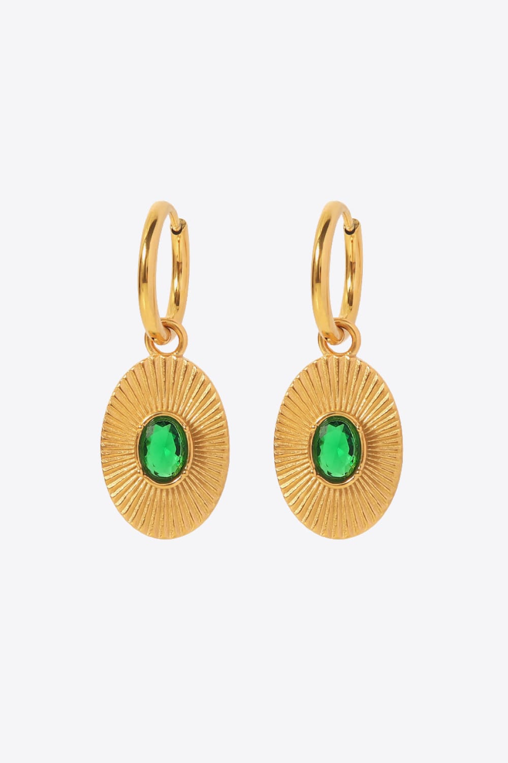 Stainless Steel Oval Dangle Earrings - Shah S. Sahota