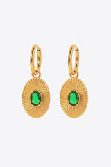 Stainless Steel Oval Dangle Earrings - Shah S. Sahota