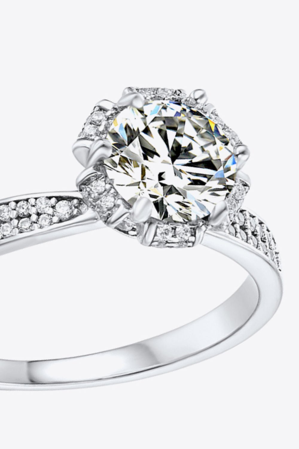 925 Sterling Silver 1 Carat Moissanite Ring - Shah S. Sahota