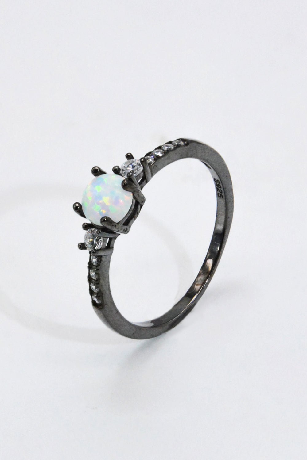 925 Sterling Silver Round Opal Ring - Shah S. Sahota