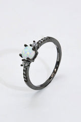 925 Sterling Silver Round Opal Ring - Shah S. Sahota