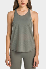 Spliced Mesh Racer Back Tank - Shah S. Sahota