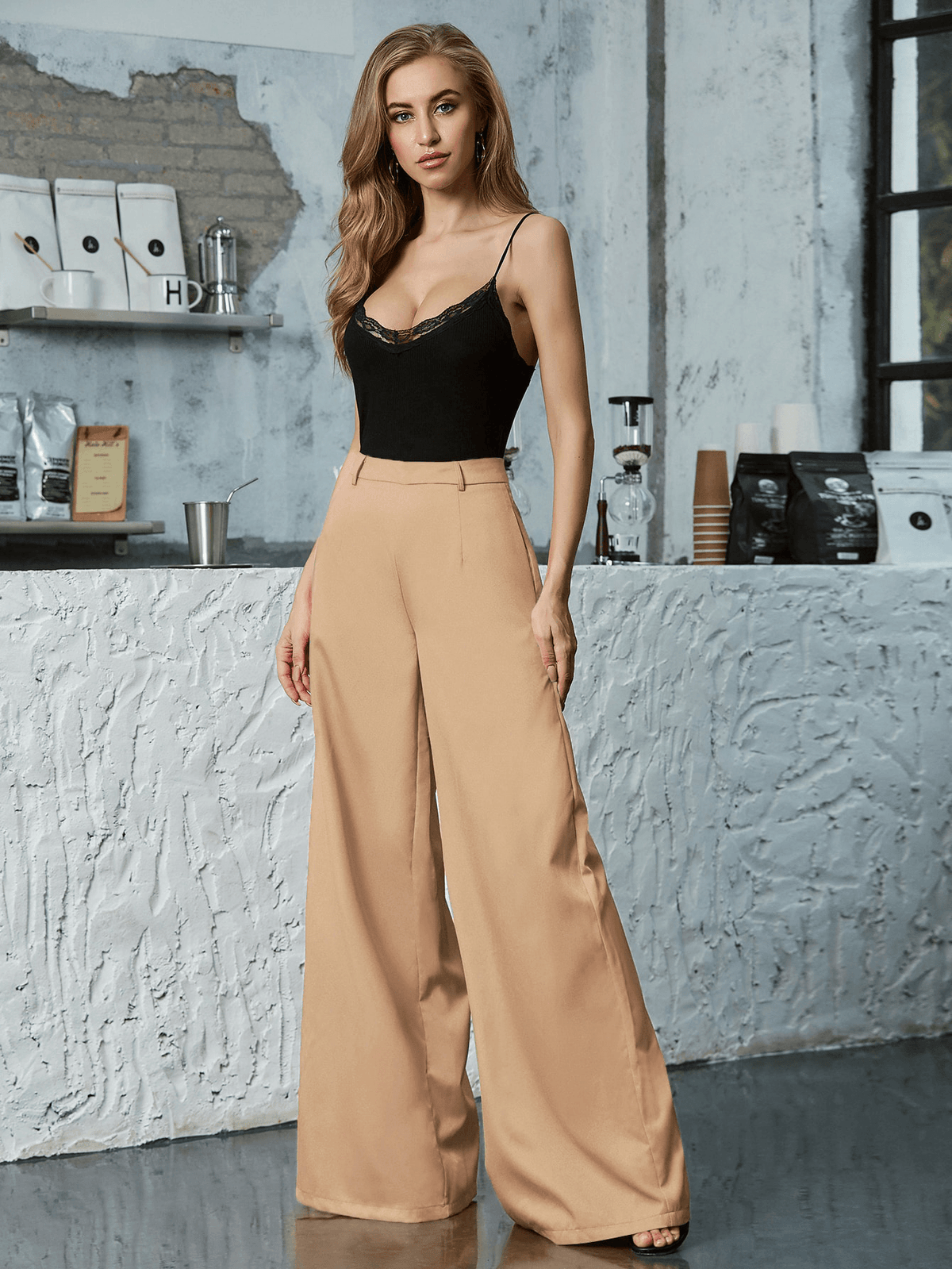 Zebra Striped Wide Leg Pants - Shah S. Sahota