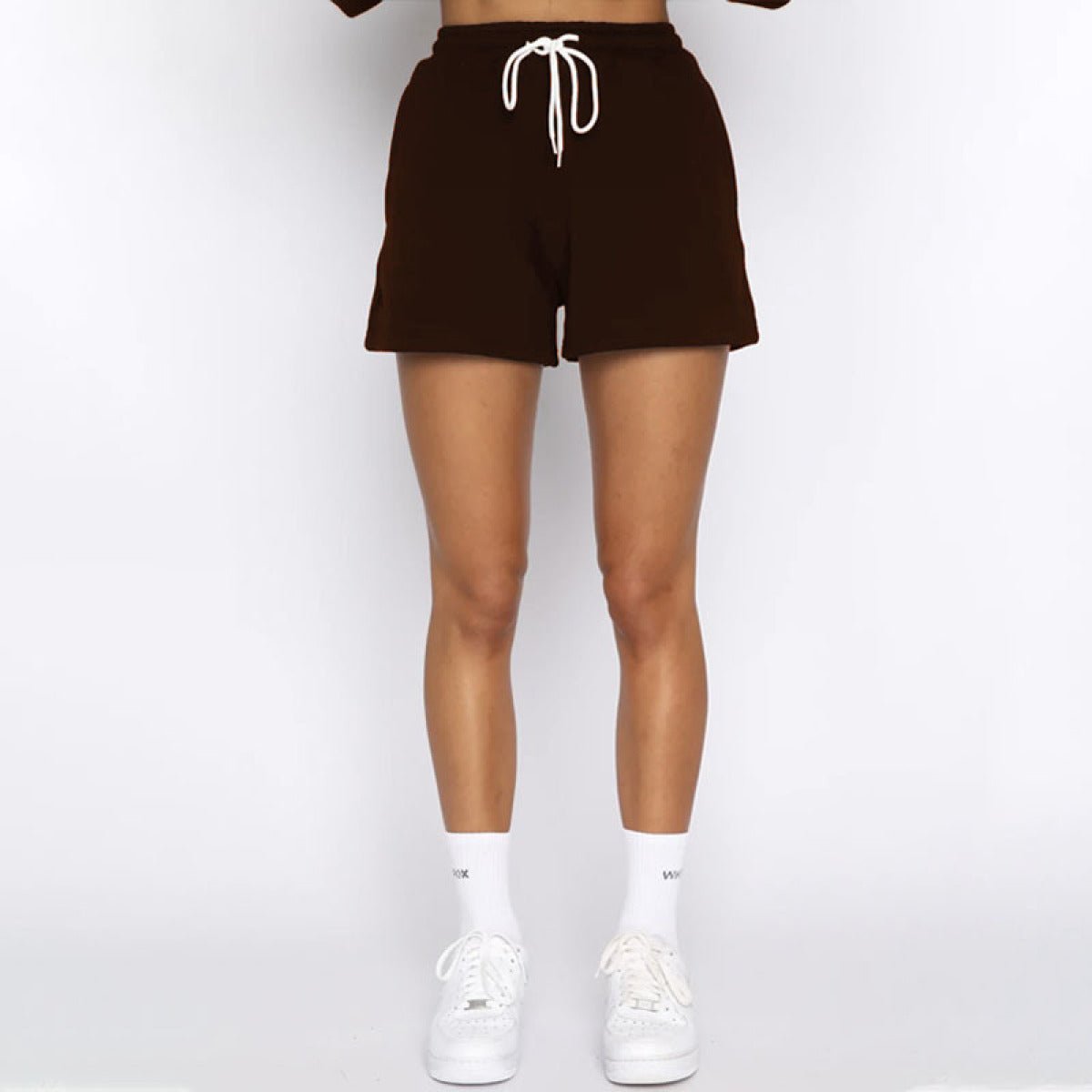 Stand-Up Collar Zipper Pullover Long-Sleeved Sweatshirts & Tie Shorts Lounge Sets - Shah S. Sahota