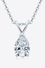 1.5 Carat Moissanite Pendant 925 Sterling Silver Necklace - Shah S. Sahota