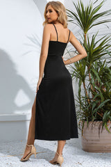 Split Spaghetti Strap Dress - Shah S. Sahota