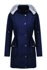 Drawstring Waist Flap Pocket Raincoat - Shah S. Sahota