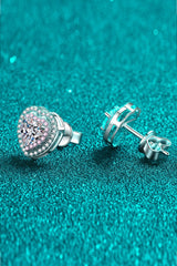 Moissanite Heart-Shaped Stud Earrings - Shah S. Sahota
