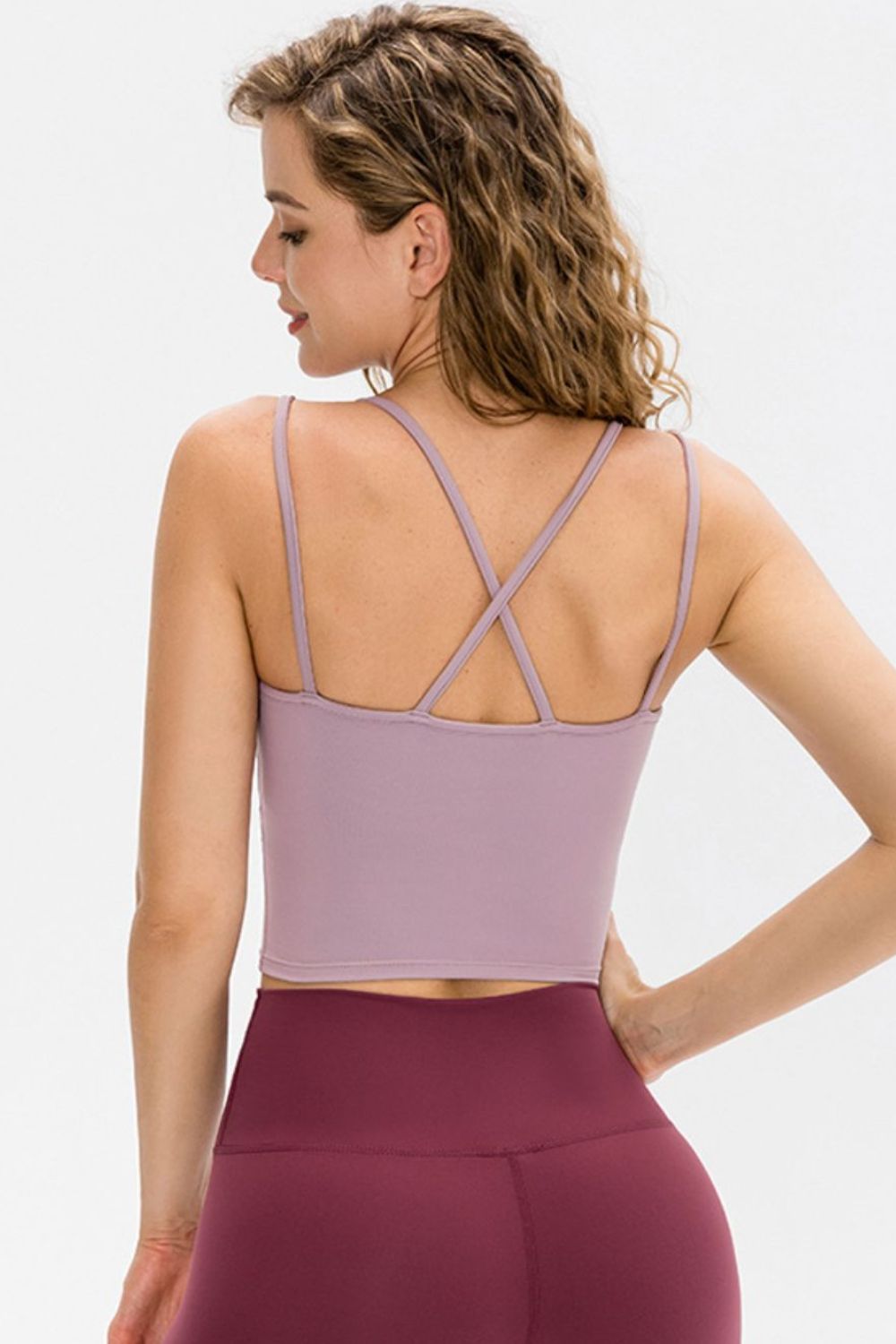 Double-Strap Cropped Yoga Cami - Shah S. Sahota