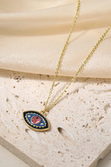 Evil Eye Pendant Gold Plated Chain Necklace - Shah S. Sahota
