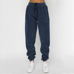 Corduroy Crew Neck Pullover Long Sleeve Sweatshirts & TiePants Two-Piece Sets - Shah S. Sahota