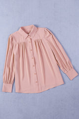 Gathered Detail Puff Sleeve Shirt - Shah S. Sahota