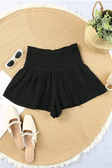 Smocked Waist Culotte Shorts - Shah S. Sahota