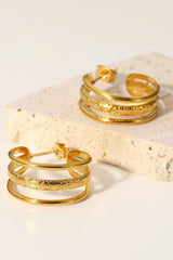 Three Is Better Than One C-Hoop Earrings - Shah S. Sahota