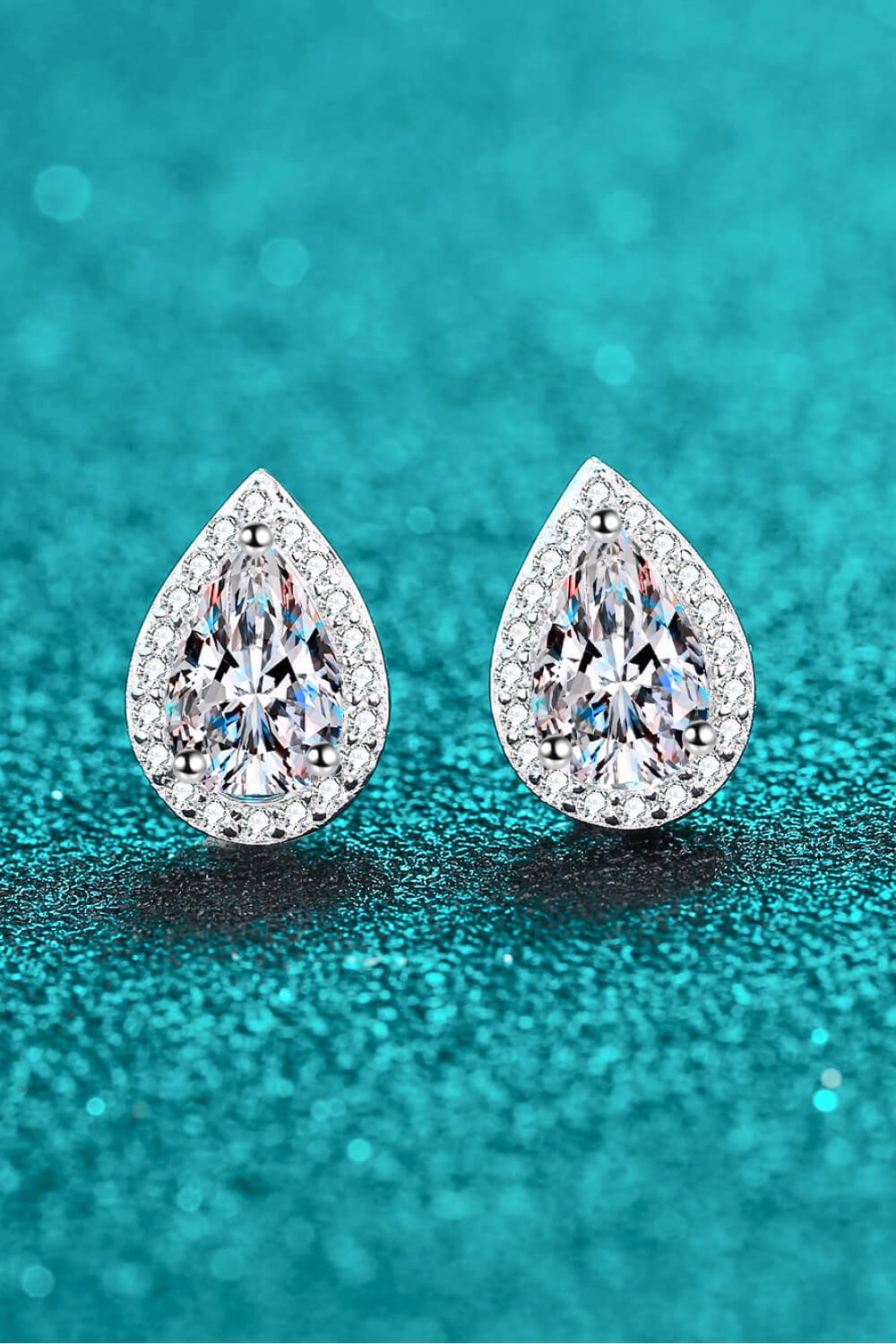 Moissanite Teardrop Stud Earrings - Shah S. Sahota