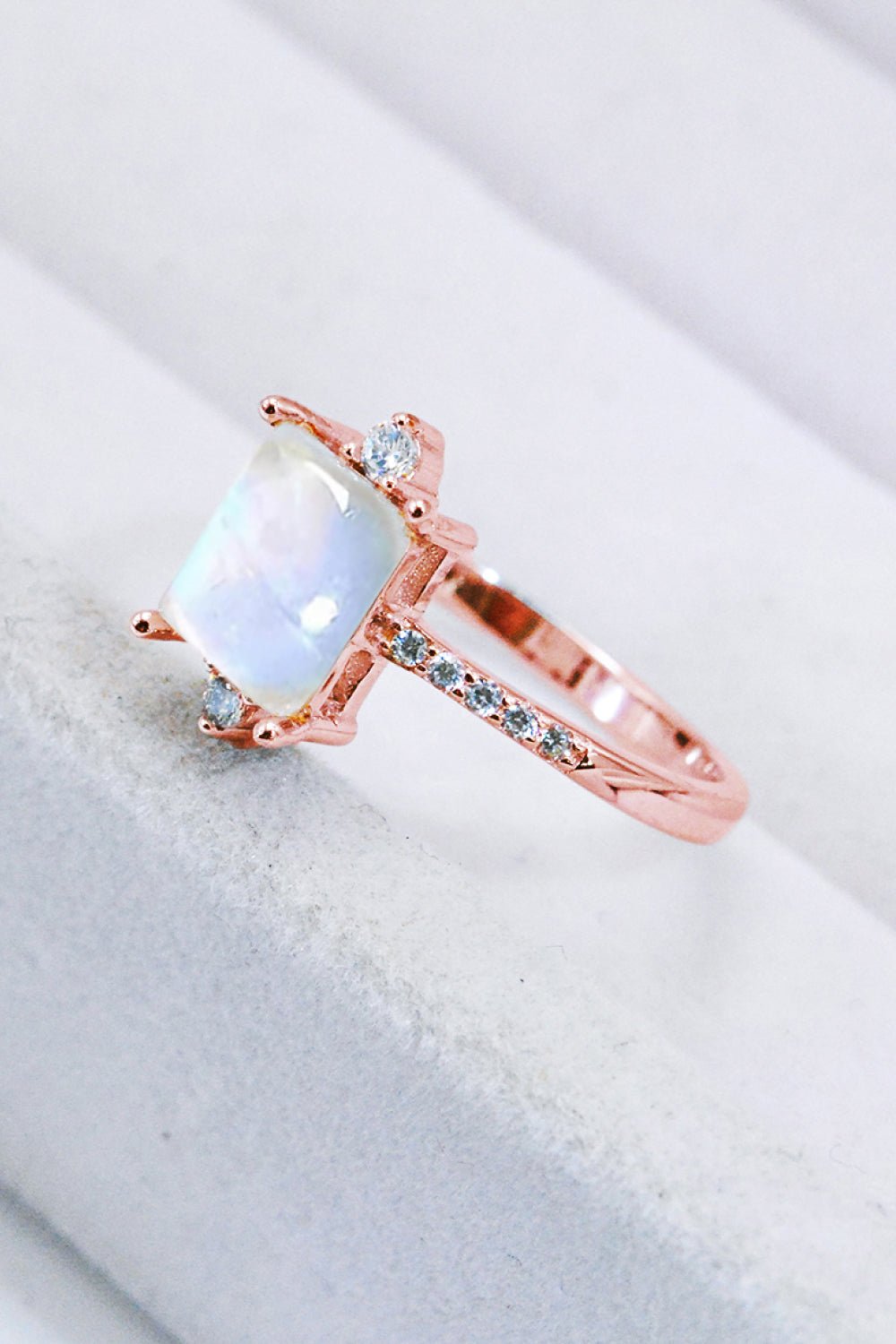 925 Sterling Silver Square Moonstone Ring - Shah S. Sahota