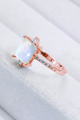 925 Sterling Silver Square Moonstone Ring - Shah S. Sahota