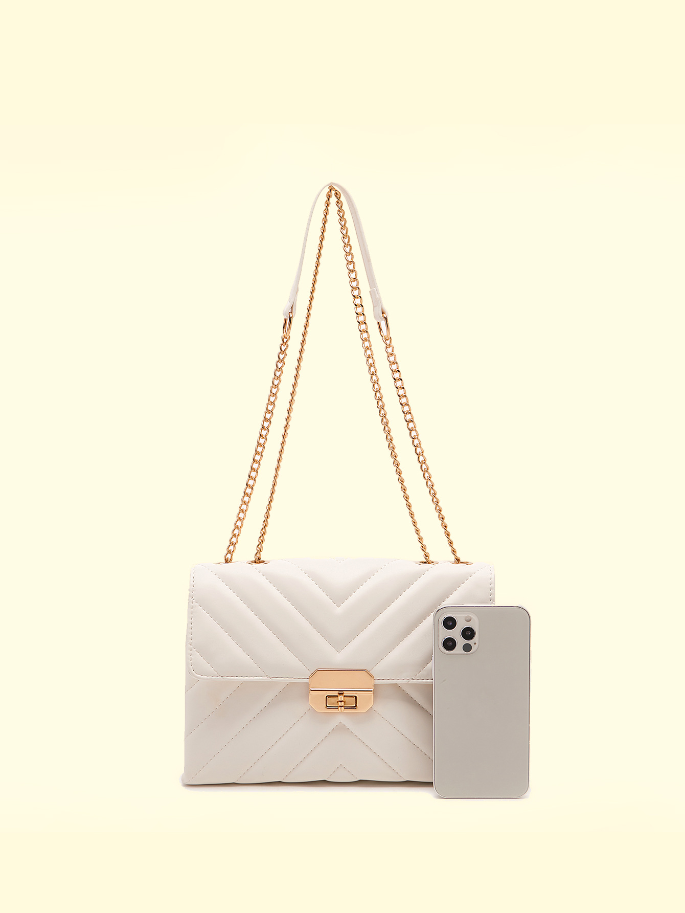 Basic Quilted Chain Shoulder Bag - Shah S. Sahota