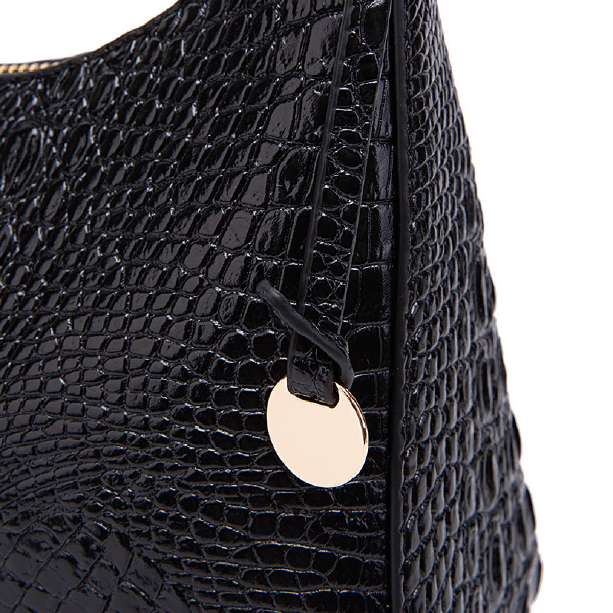 Retro Crocodile Pattern Baguette Bag - Shah S. Sahota
