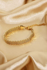 18K Gold-Plated Wide Chain Bracelet - Shah S. Sahota