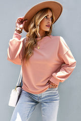 Dropped Shoulder Balloon Sleeve Sweatshirt - Shah S. Sahota