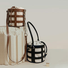 Large-Capacity Round Bucket Shoulder Bag - Shah S. Sahota