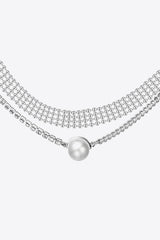 Layered Pearl Copper Necklace - Shah S. Sahota