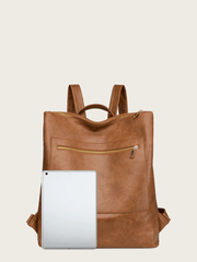Retro Zipper Large-Capacity Backpack - Shah S. Sahota